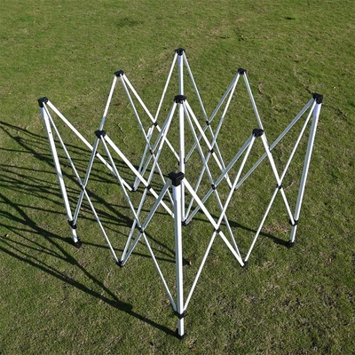 Rangka aluminium tenda lipat kokoh dan ringan tersedia untuk disewa